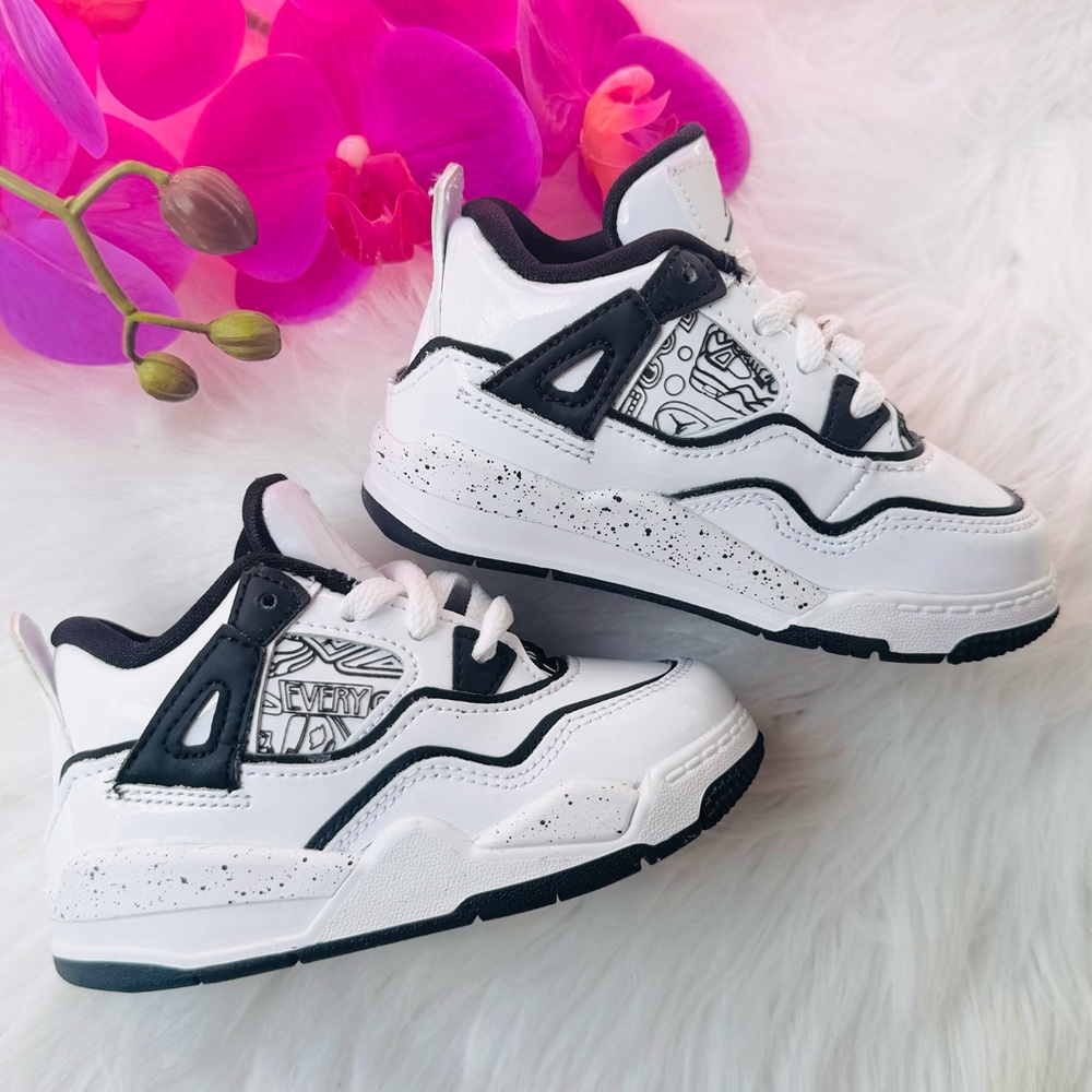 Toddler Jordan 4 Patent Retro SE DIY Sneakers